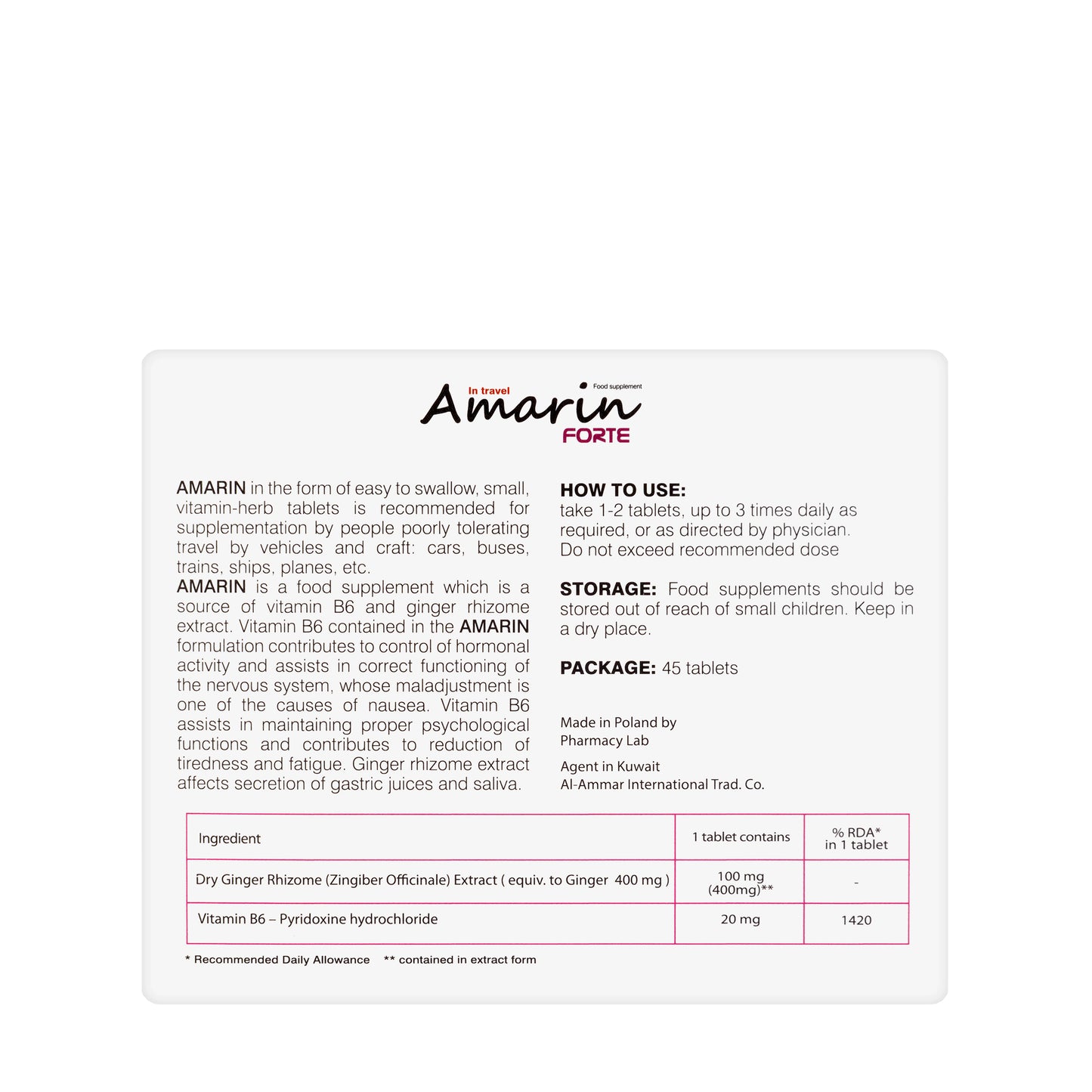Amarin Forte 45 Tablet