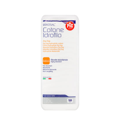 Pic Solution Rekosac Zig zag Hydrophilic Cotton 100Gm