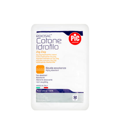 Pic Solution Rekosac Zig zag Hydrophilic Cotton 50Gm