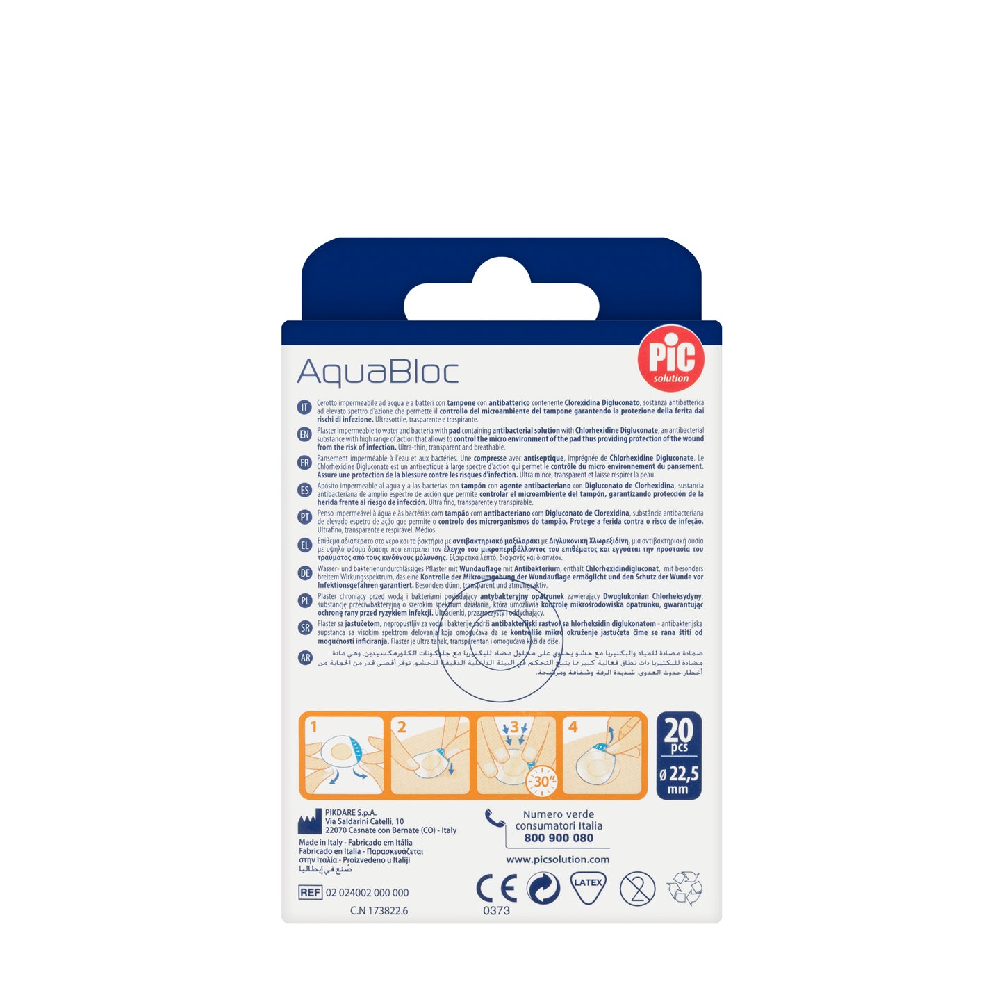 Pic Solution AquaBloc waterproof Plaster Rounded 20 Pieces