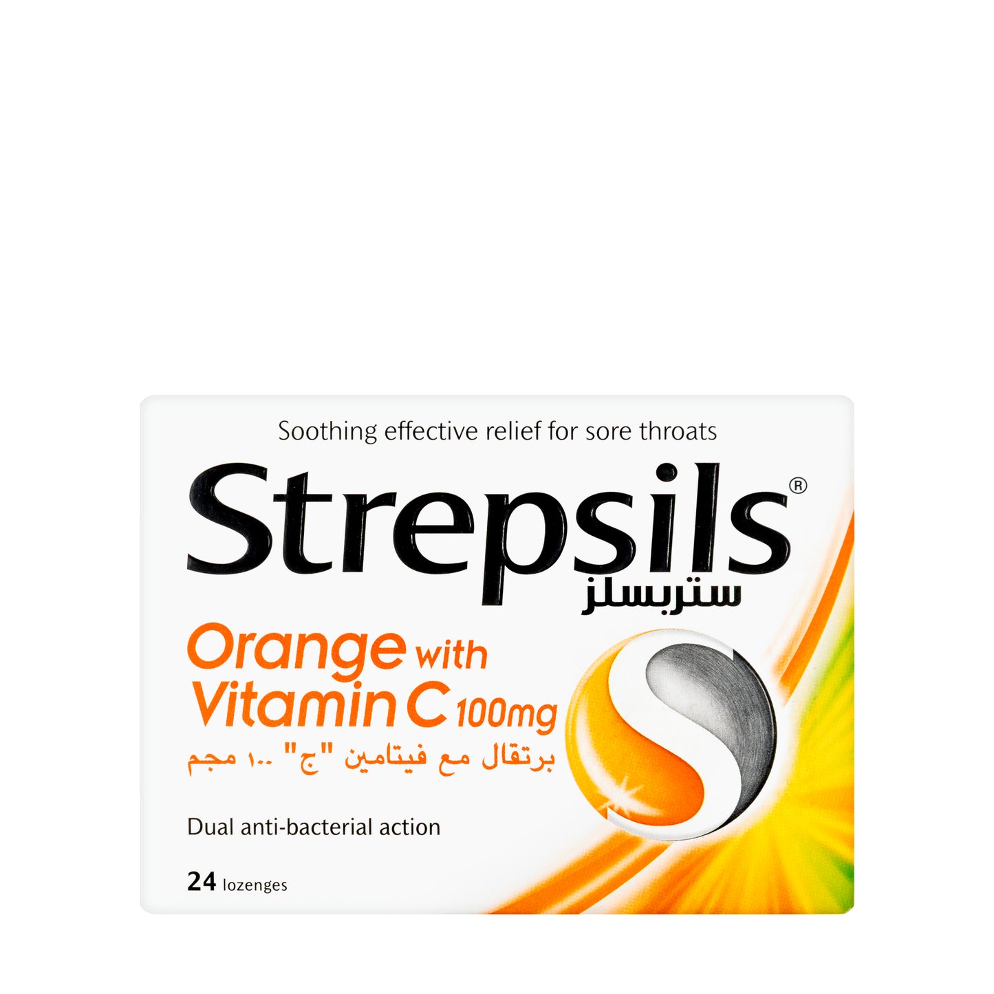 Strepsils Orange [Vitamin-C] 24 Lozenges