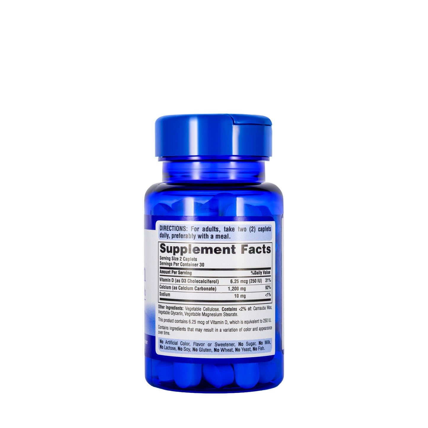 Puritan's Pride Calcium 600 + Vitamin D3 60 Caplets