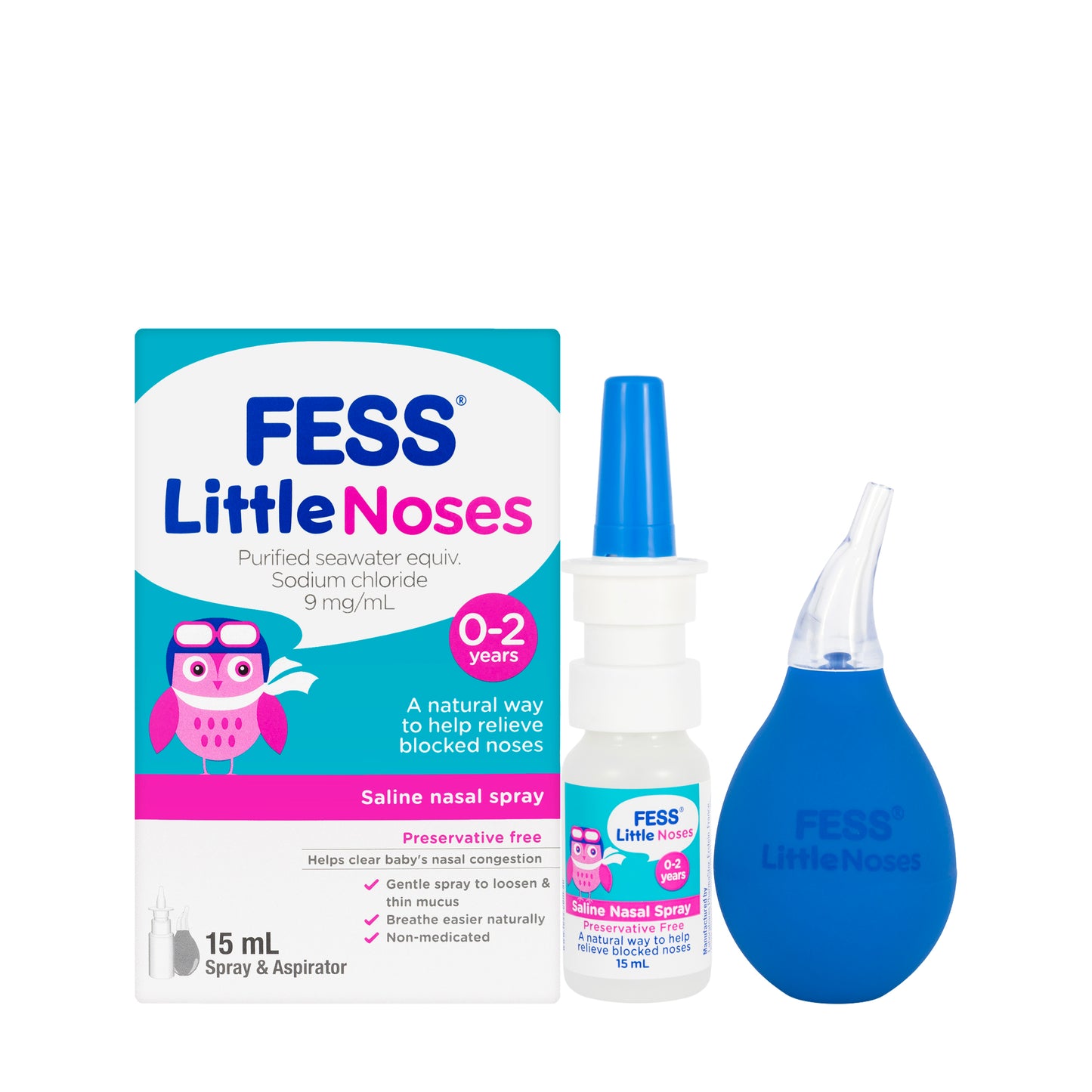 Fess Little Nose Spray 15Ml [with Aspirator]