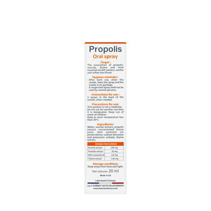 3 Chenes Propolis Oral Spray 20 Ml