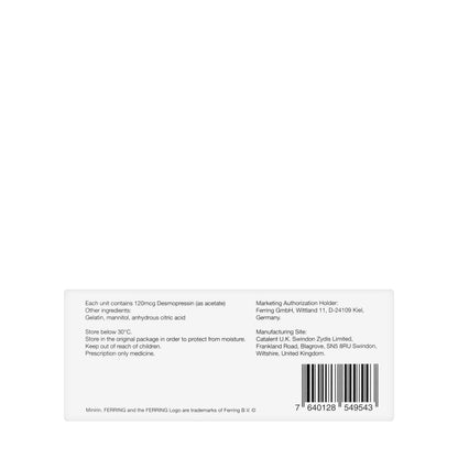 Minirin Melt 120Mcg 30 Tablets