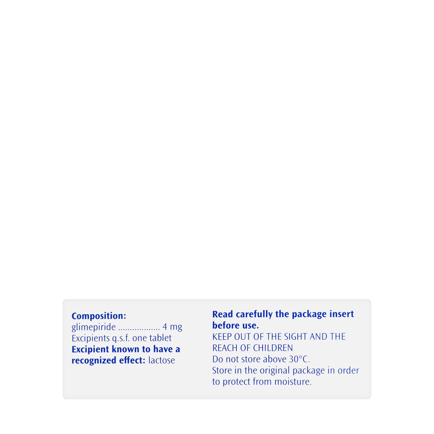 Amaryl 4Mg 30 Tablets