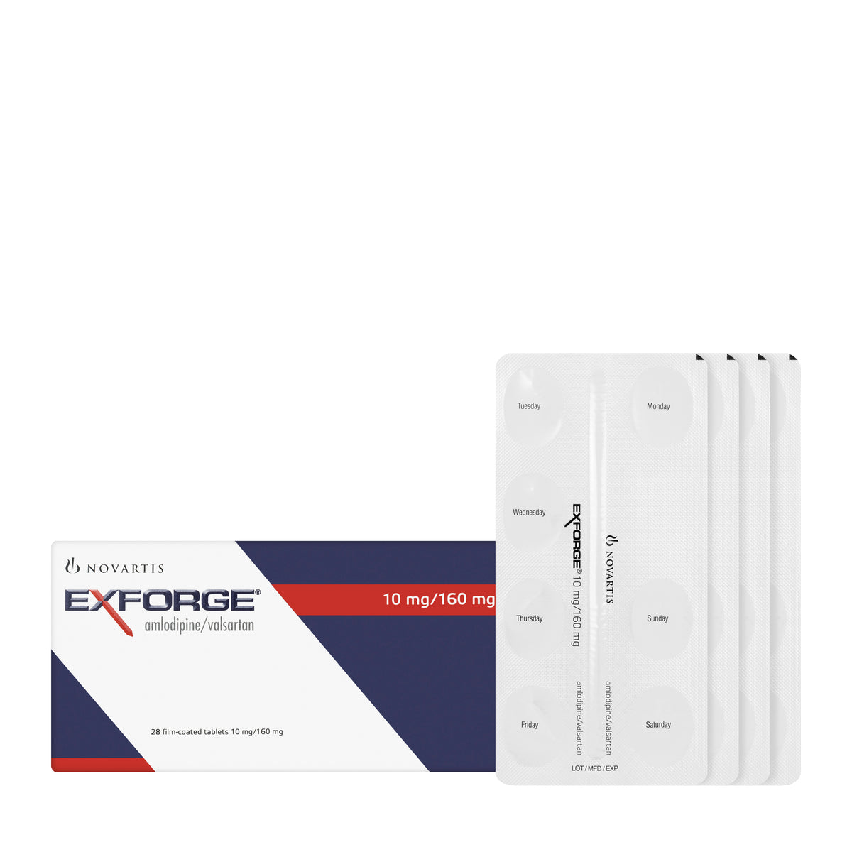 Exforge 10/160Mg 28 Tablets