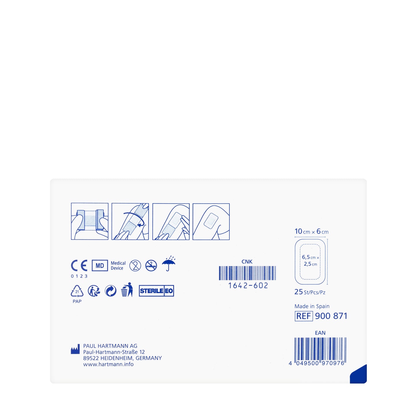Hartmann Cosmopor E 10X6Cm 25 Pieces