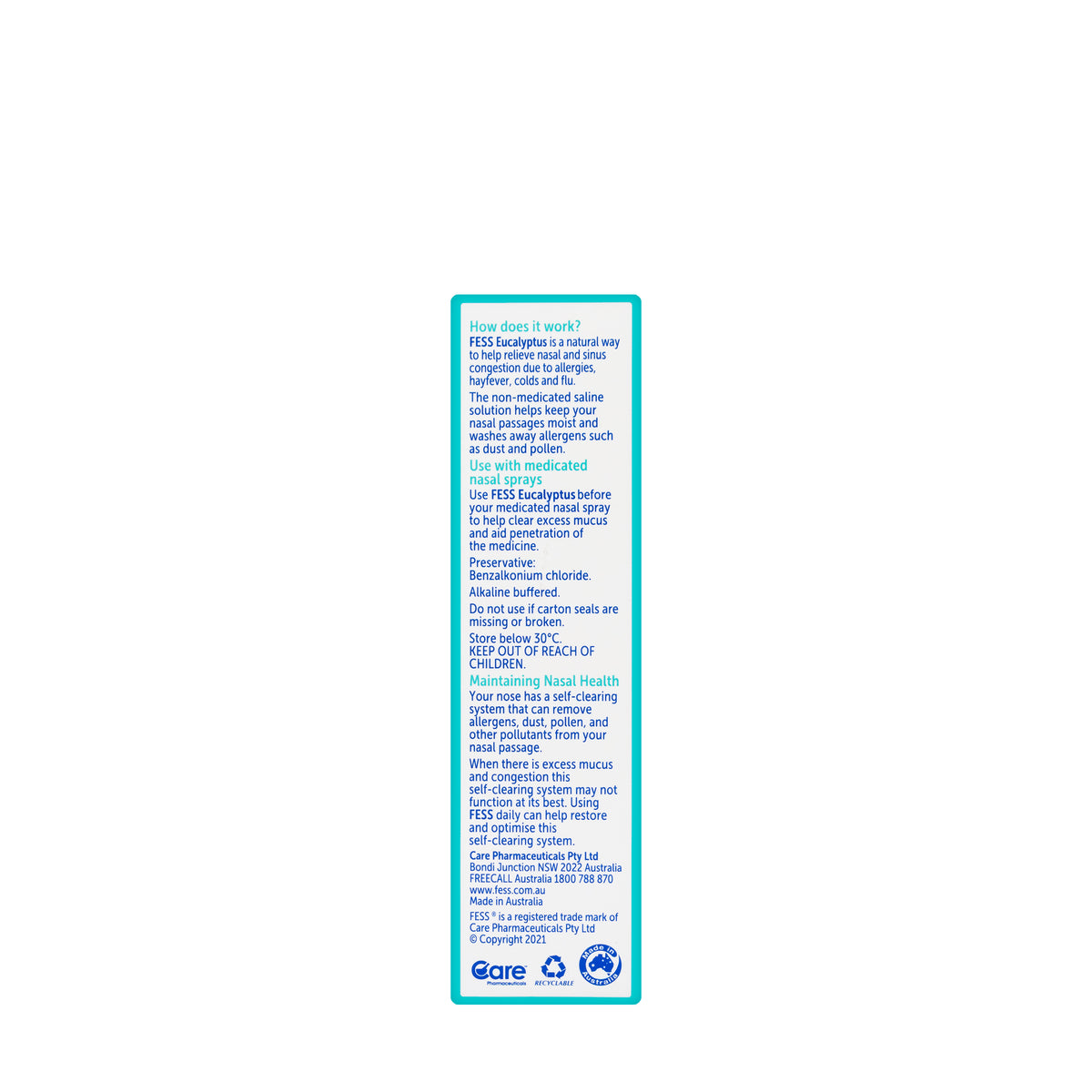 Fess Eucalyptus Nasal Spray 30Ml