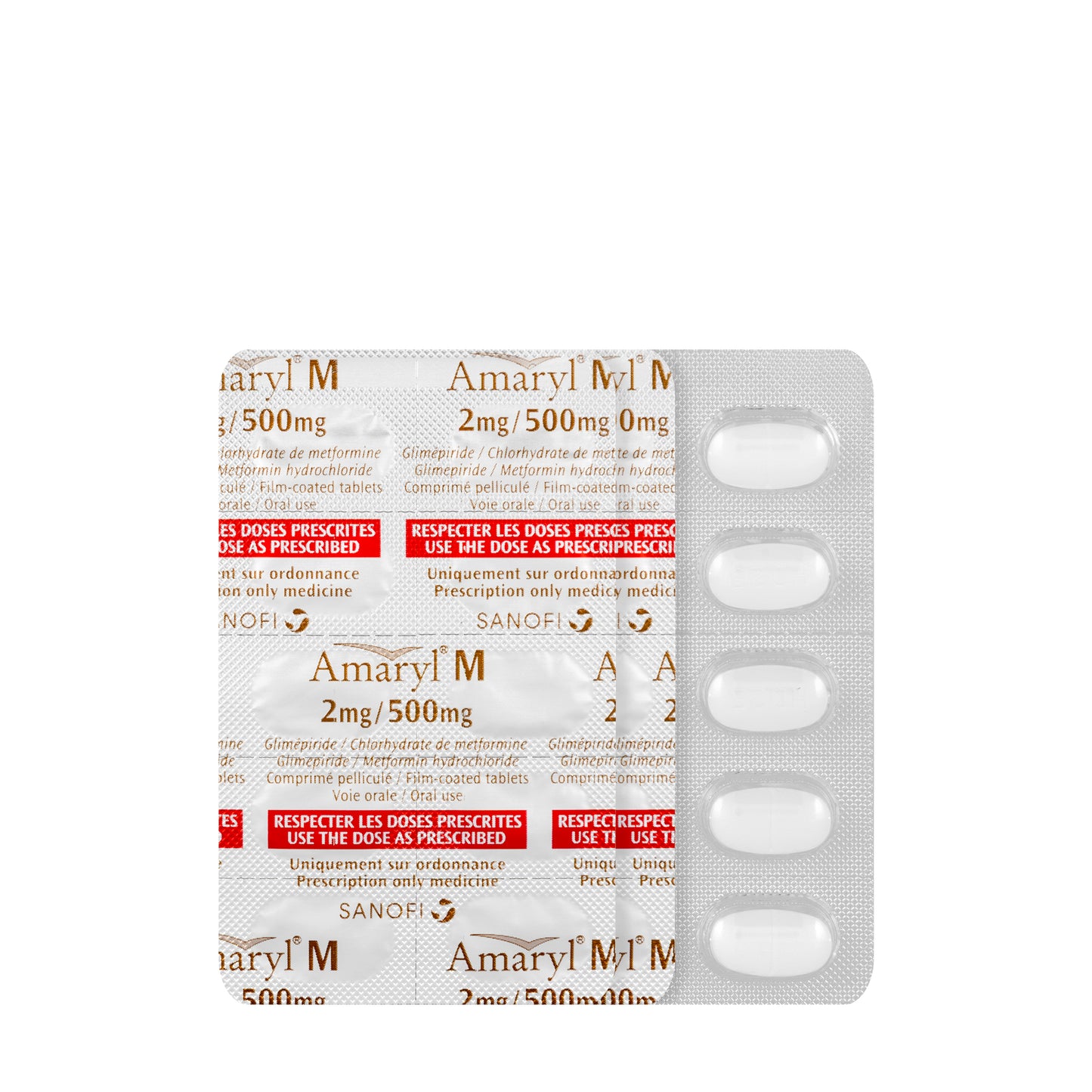 Amaryl M 2/500Mg 30 Tablets