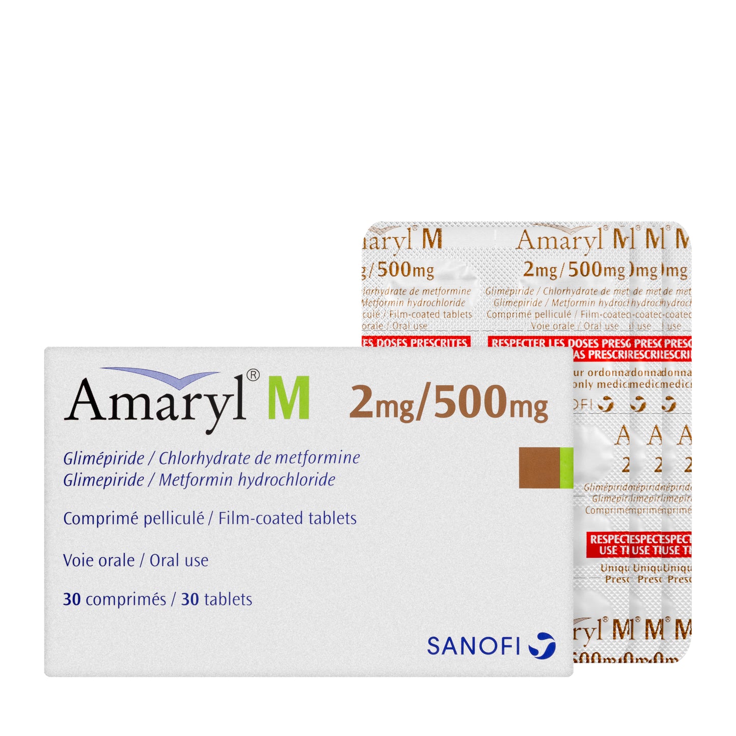 Amaryl M 2/500Mg 30 Tablets