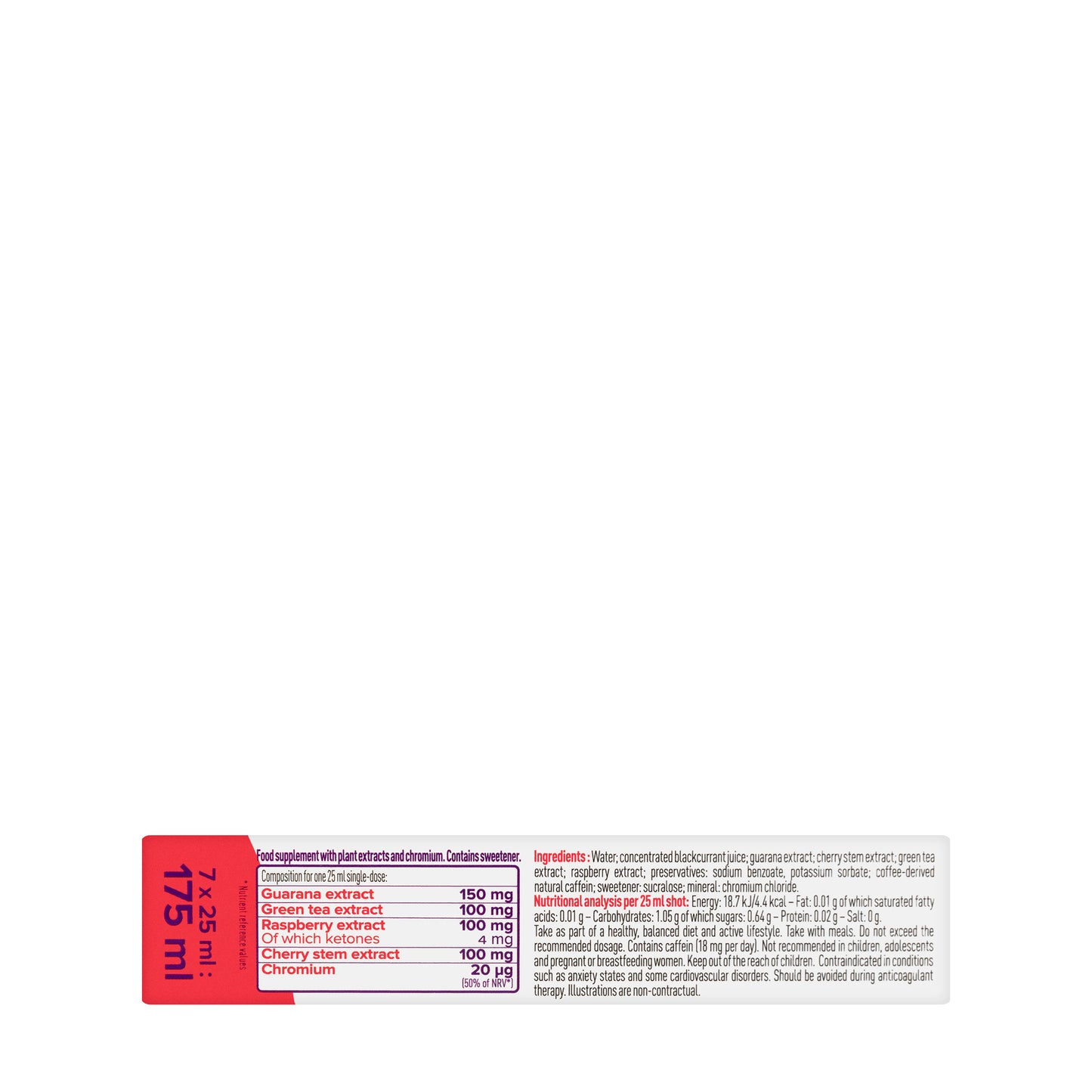 Vitarmonyl Slim Shot Brule Graisses Liquid Shots 7X25 ml