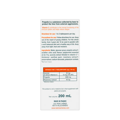 3 Chenes Propolis Syrup 200 Ml