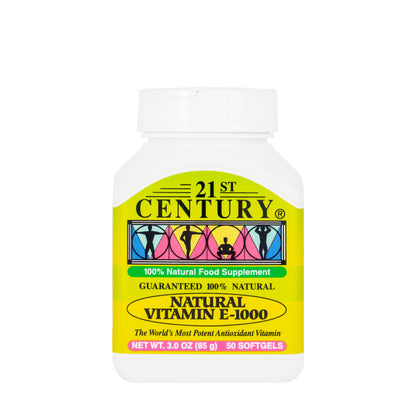 21 Century Vitamin E 1000 mg 50 Capsule
