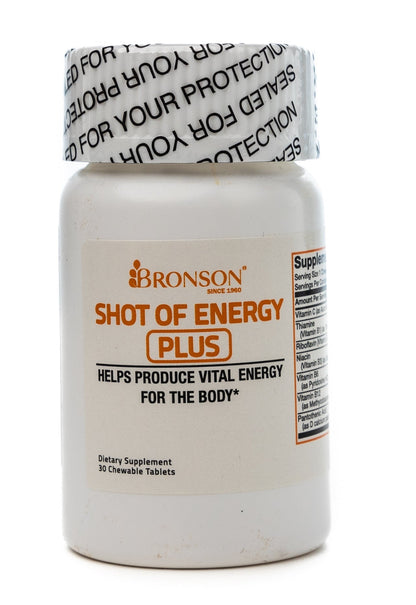 Bronson Shot Of Energy Plus 30 Chewable Tablets