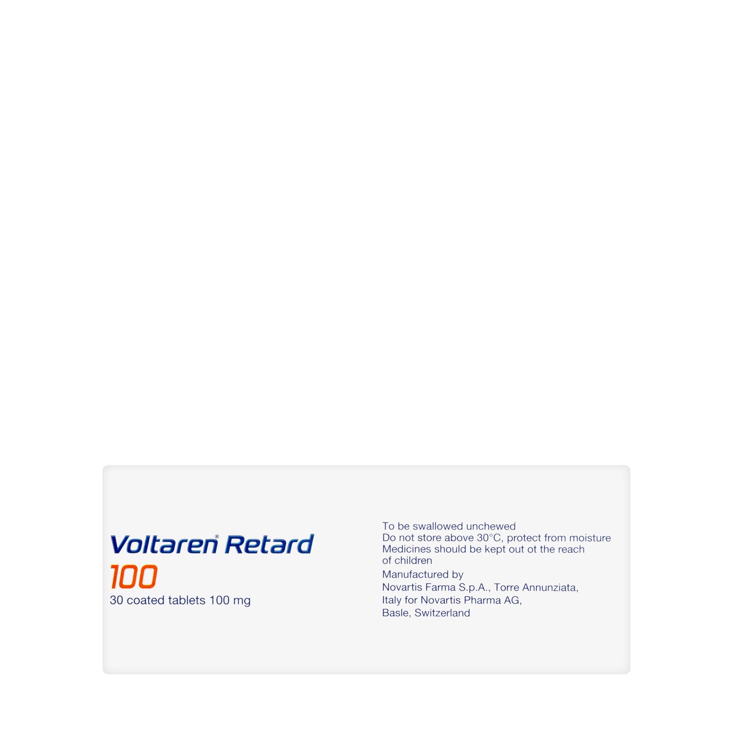 Voltaren 100Mg [Retard] 30 Tablets