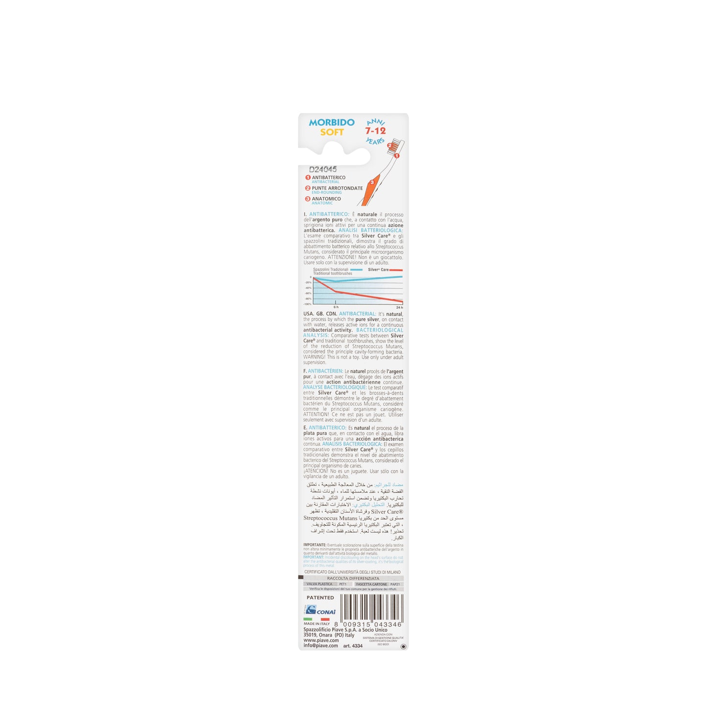 Silver Care Teen Antibacterial Soft Toothrush-7-12Years-4334