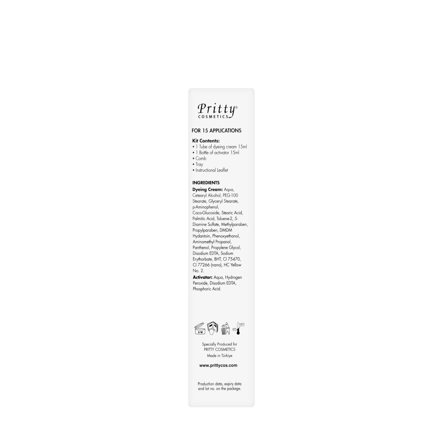 Pritty Eyelash and Eyebrow Dye Brown (15 Applications)