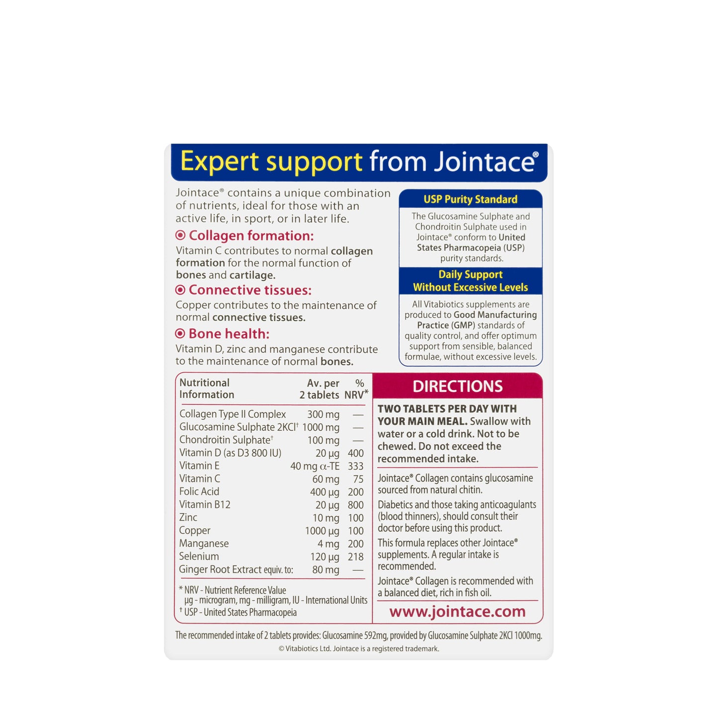 Vitabiotics Jointace Collagen 30 Tablets
