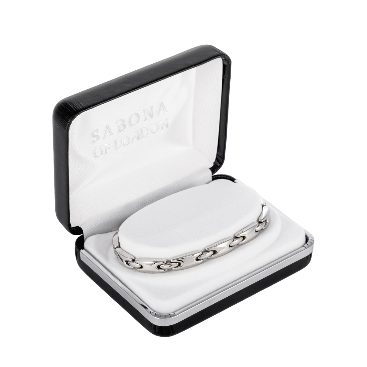 Sabona 302 Lady Executive Silver Sports Magnetic Bracelet [Large]