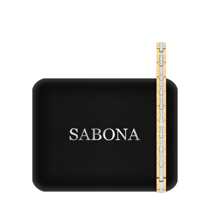 Sabona 330 Lady Executive Regal Duet Slim Magnetic Bracelet [X-Large]