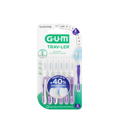 Gum Travler Intradental brush 1.2 mm-Green [1512 ]