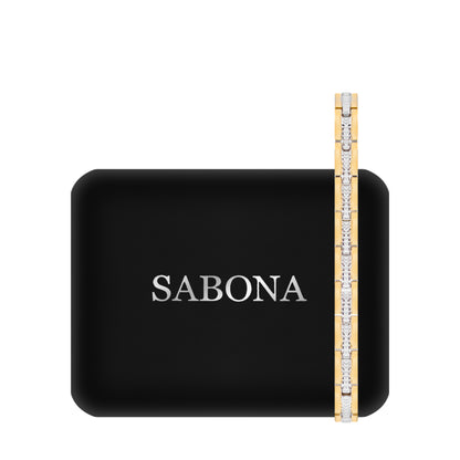 Sabona 330 Lady Executive Regal Duet Slim Magnetic Bracelet [Medium]