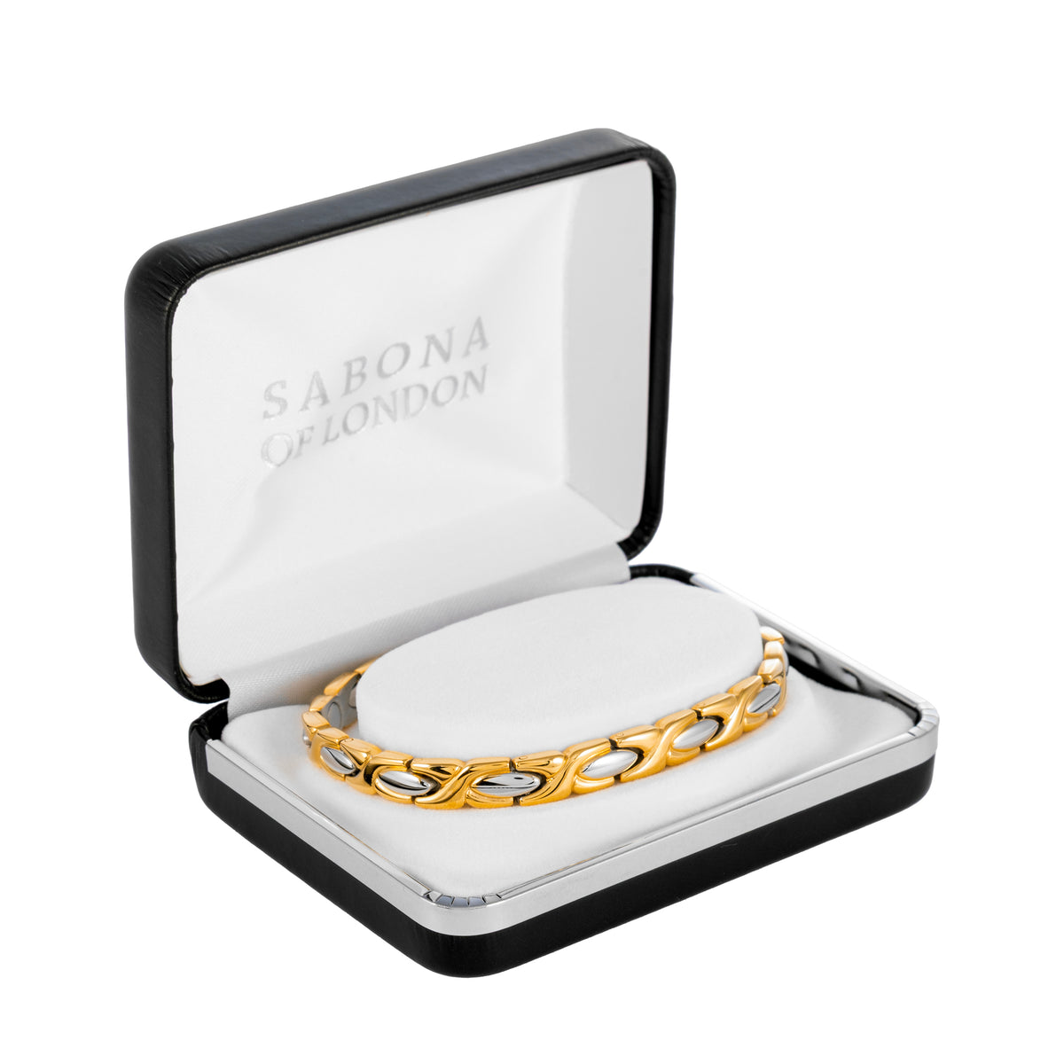 Sabona 332 Lady Executive Dress Gold Duet Magnetic Bracelet [Medium]