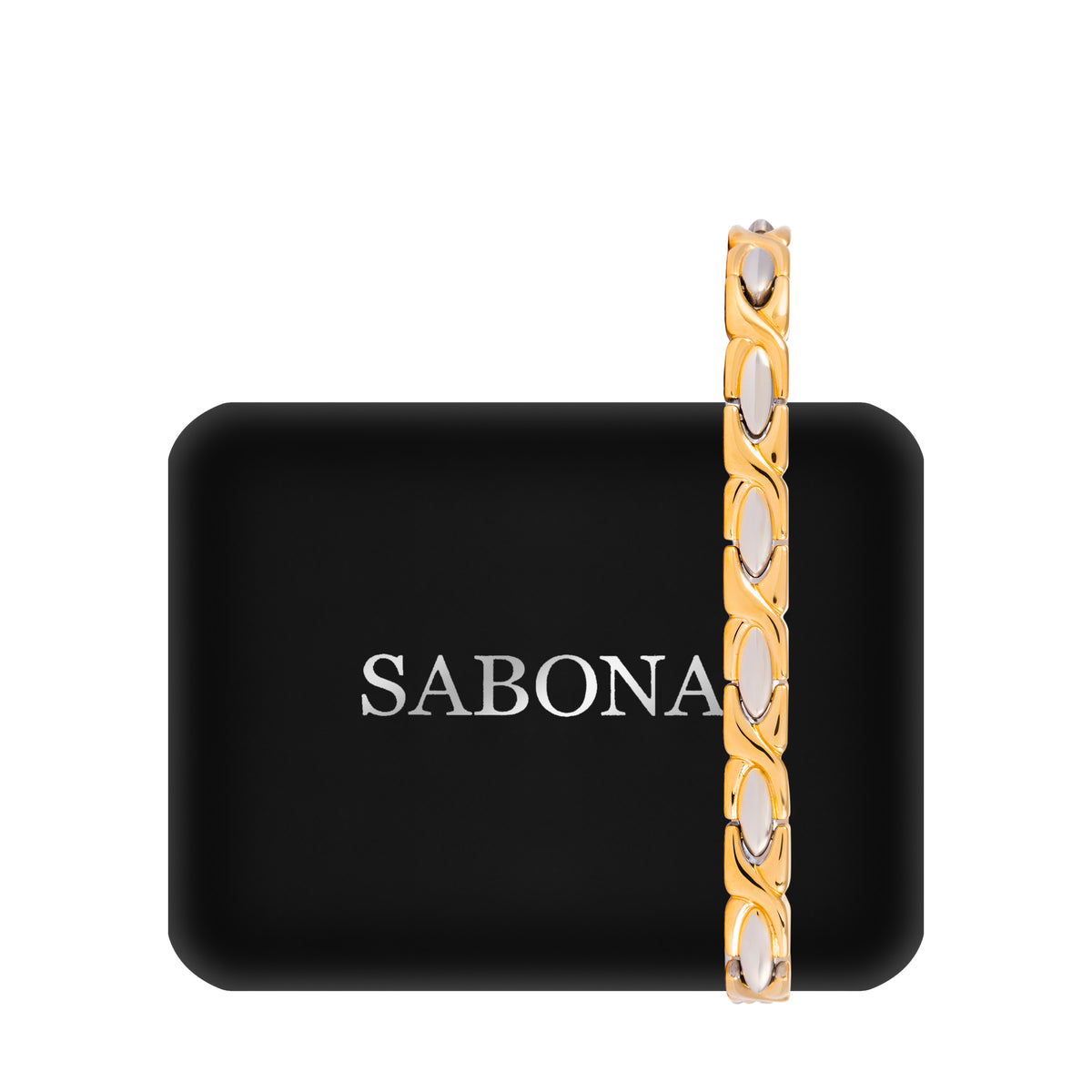 Sabona 332 Lady Executive Dress Gold Duet Magnetic Bracelet [Medium]