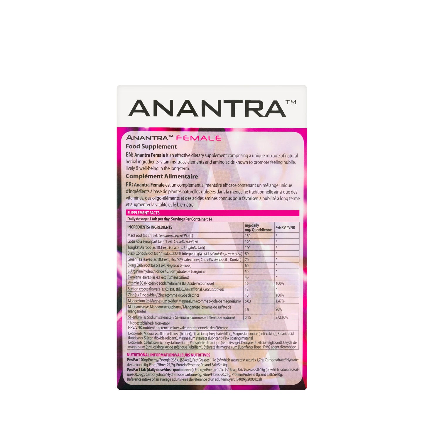 Anantra Female 14 Tablets