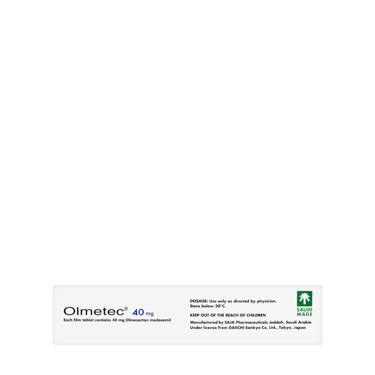 Olmetec 40Mg 28 Tablets