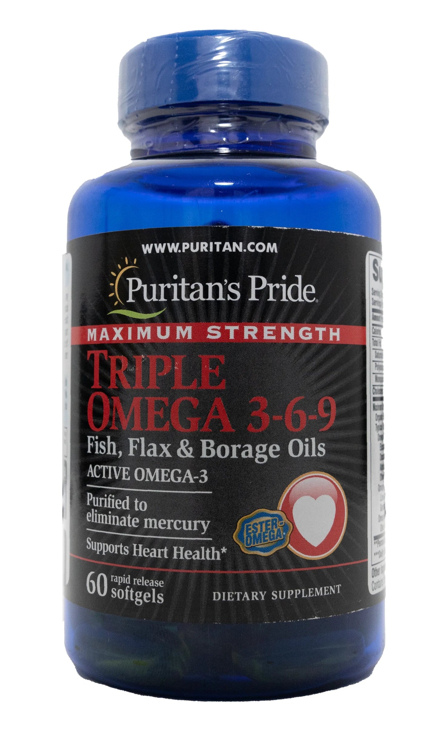 Puritan's Pride Triple Omega 3-6-9 60 Softgels