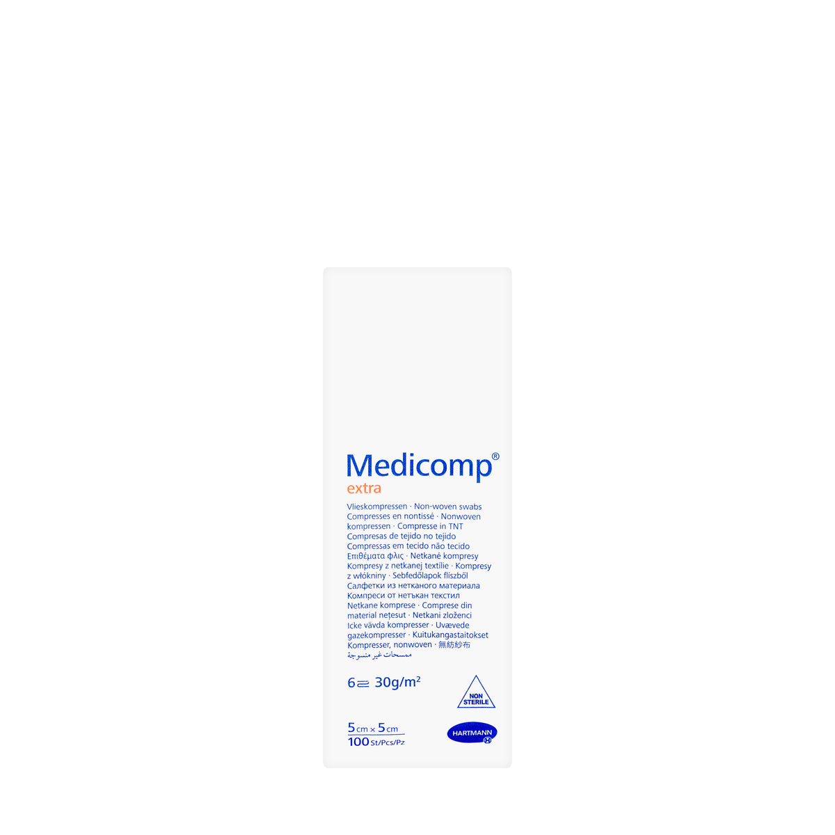 Hartmann Medicomp Extra Non-Sterile 5X5Cm 100 Pieces