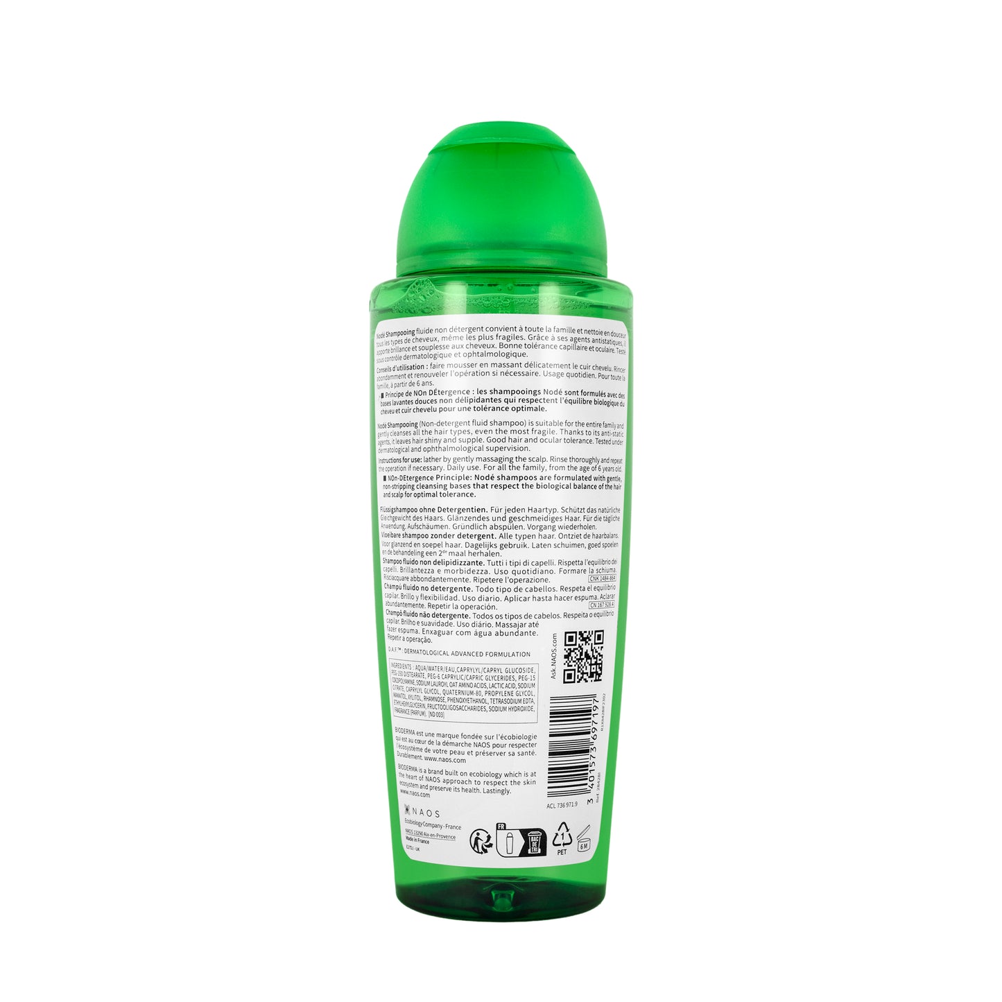 Bioderma Nodé Non-Detergent Fluid Shampoo 400 Ml