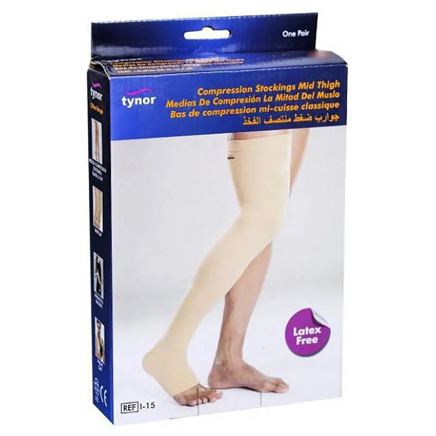 Tynor Compression Stockings Mid Thigh Pair I 15