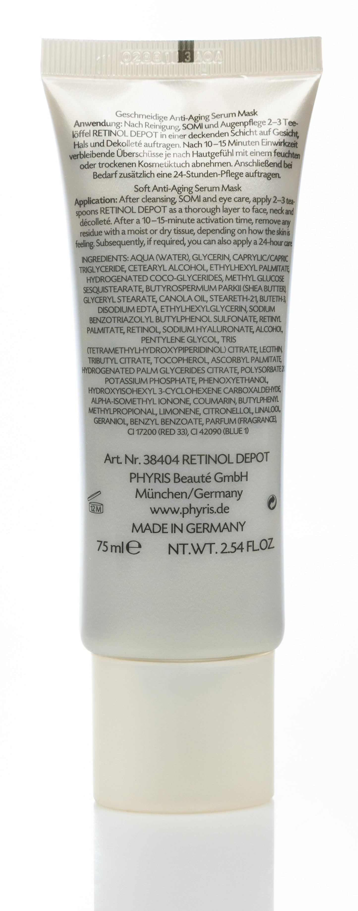 Phyris Time Release Retinol Depot Serum Mask 75 Ml