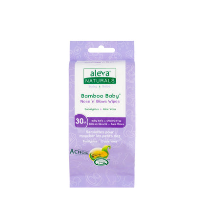 Aleva Naturals Bamboo Baby Nose And Blows Wipes 30 Pieces