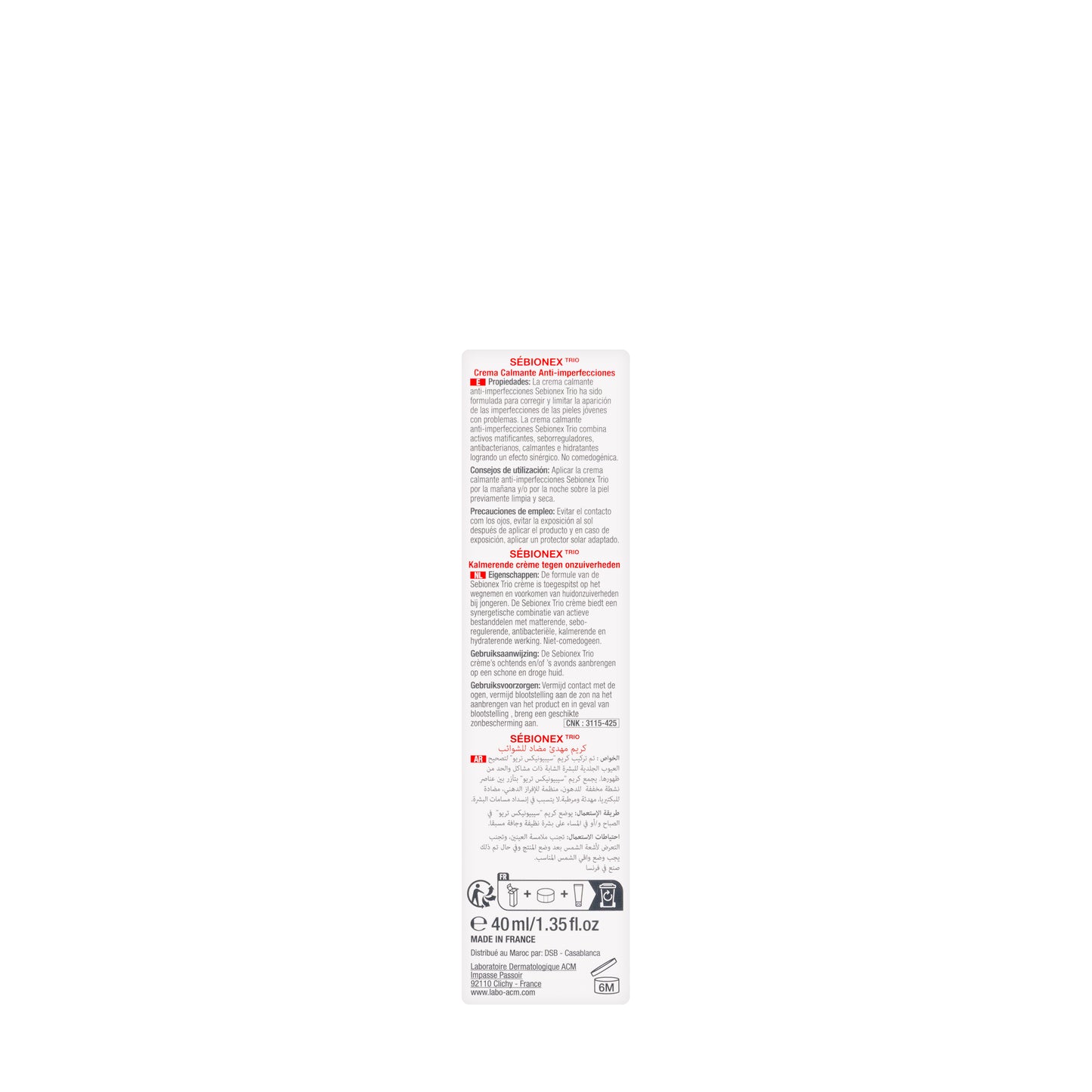ACM Sebionex Trio Anti Imperfection Cream 40 Ml