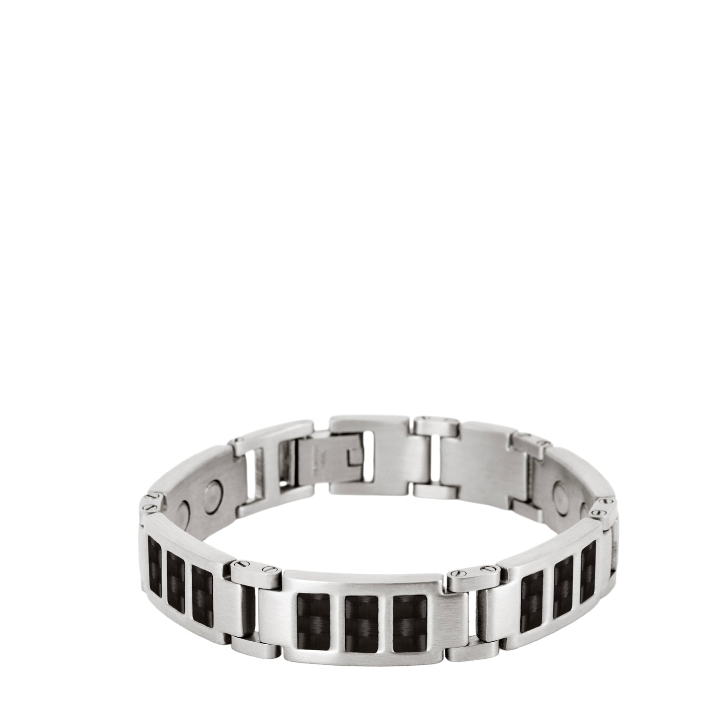 Sabona 350 Black Carbon Stainless Magnetic Bracelet [Medium]