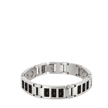 Sabona 350 Black Carbon Stainless Magnetic Bracelet [Medium]