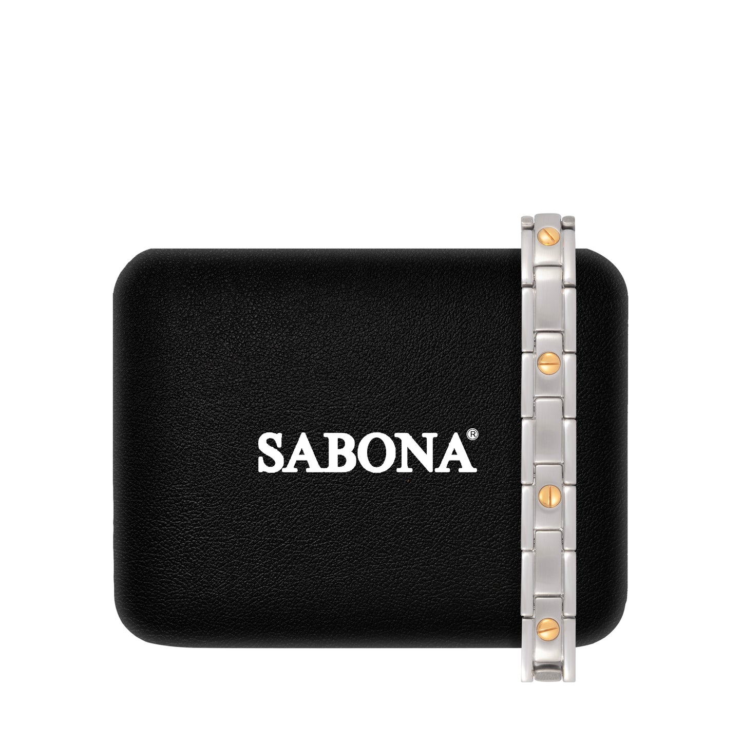 Sabona 327 Executive Nail Head Duet Magnetic Bracelet [Large]