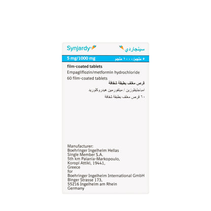 Synjardy 5/1000Mg 60 Tablets
