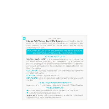 Eveline 3D Collagen Lift Intense Anti-Wrinkle Day and Night Cream 50 Ml