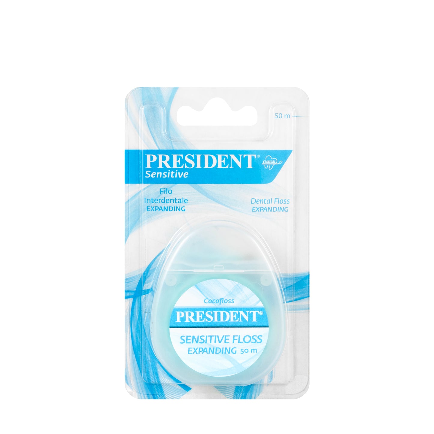 President Sensitive Dental Floss Expanding 50m