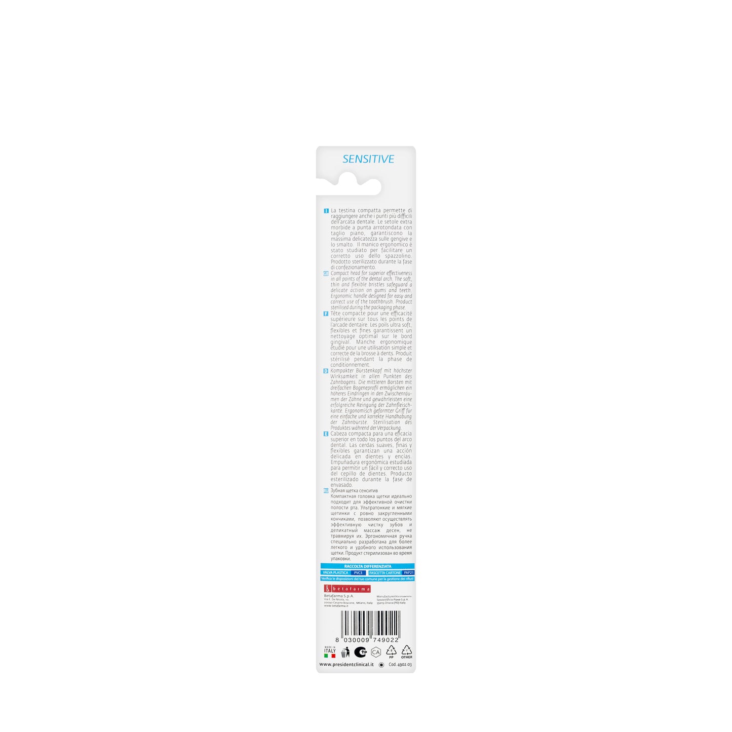 President Sensitive Toothbrush-Soft