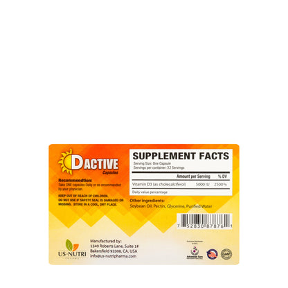 D Active Vitamin D 5000 IU 32 Capsule