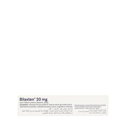 Bilaxten 20Mg 20Tablets