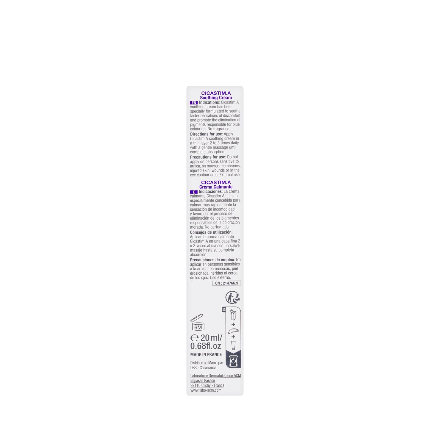 ACM Cicastim A Soothing Cream 20 Ml