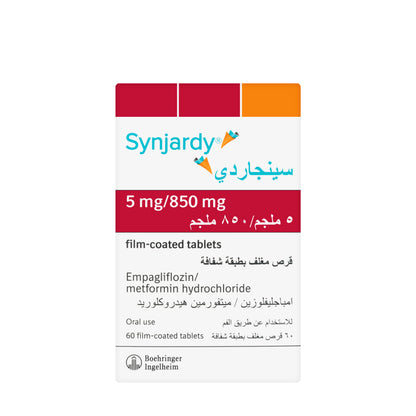 Synjardy 5/850Mg 60 Tablets