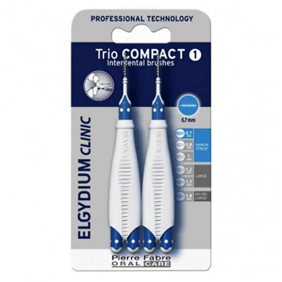 Elgydium Trio Compact 1 Intradental brushes 6 Units[0.7Mm Fine]